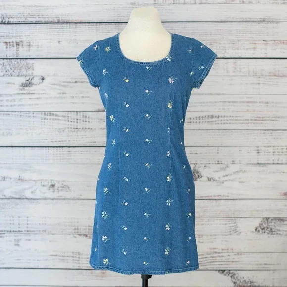 white christmas dresses TINY COTTONS ORANGES DENIM DRESS – Common Circus main image 0